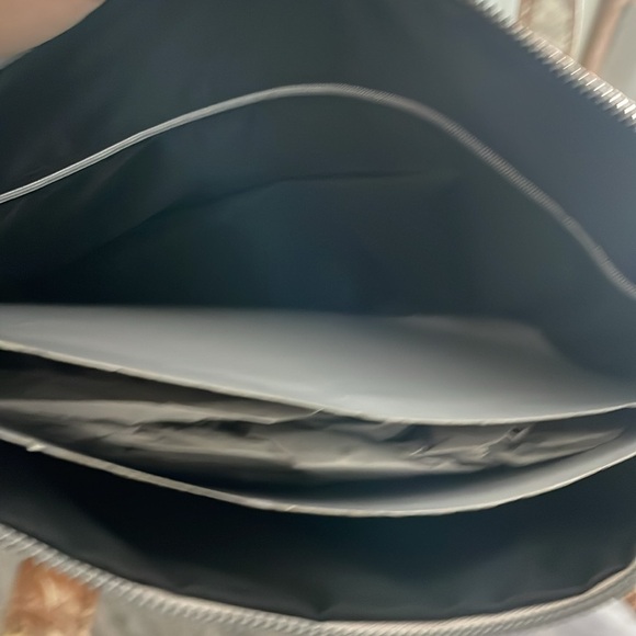 Aimee Kestenberg Rose Gold Mara quilted nylon satchel ziptop bag NEW - Picture 3 of 7